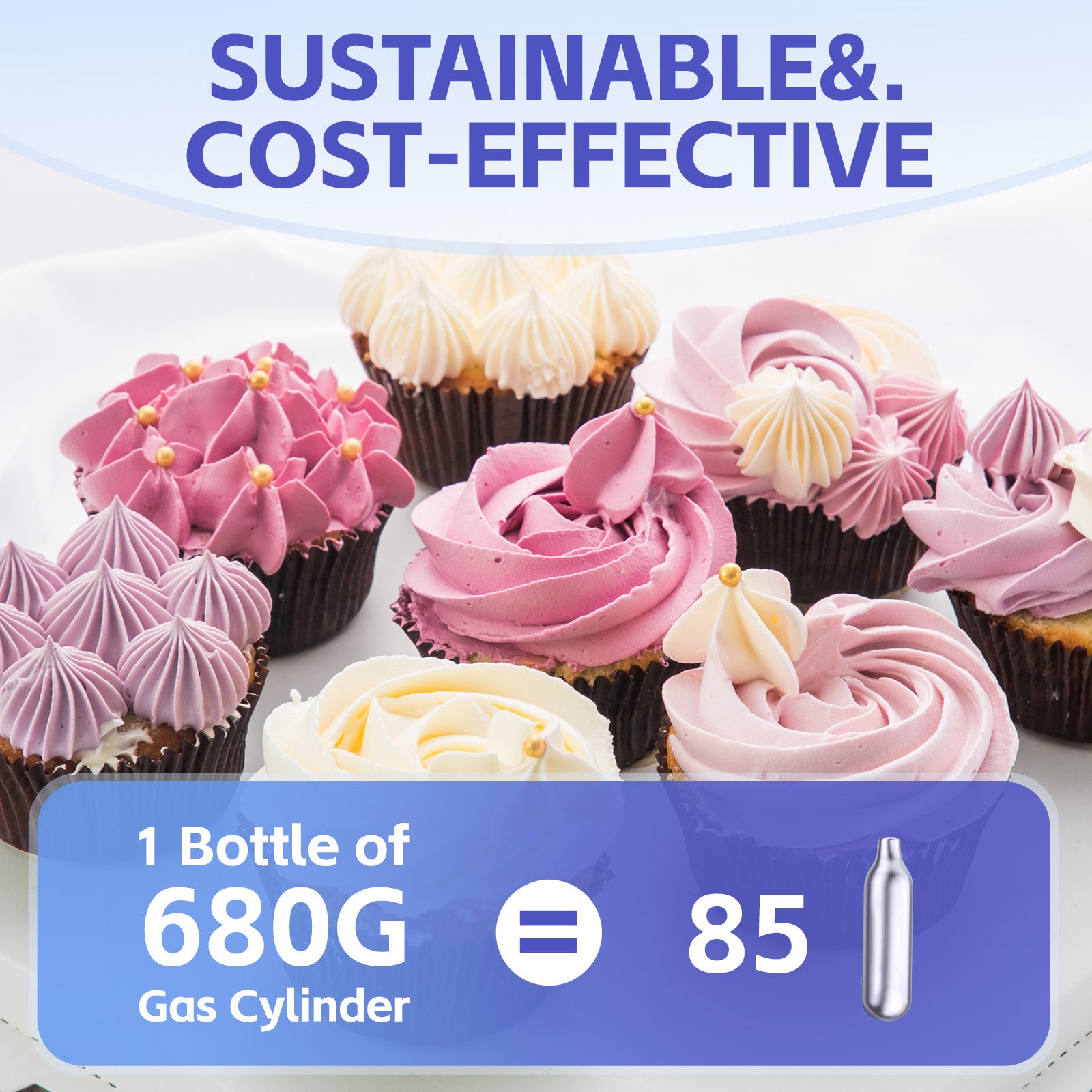 Kitchen Appliance Dessert Making Tool 3.3L Cream Charger Cylinder 2000g Dessert Tools Whipped Cream Charger